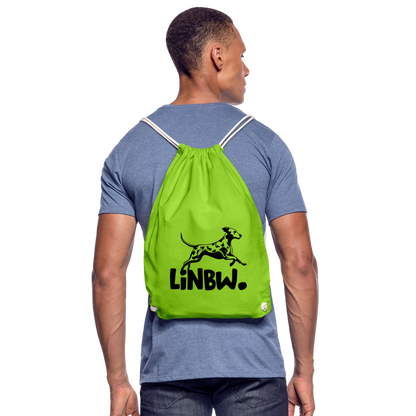 LiNBW. Turnbeutel Black Edition - Neongrün