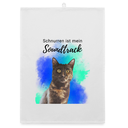 Nala´s Geschirrtuch Schnurren ist mein Soundtrack Black Edition - LiNBW.