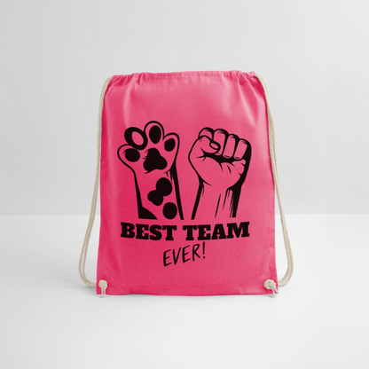 Best Team Ever Turnbeutel Black Edition - Fuchsia