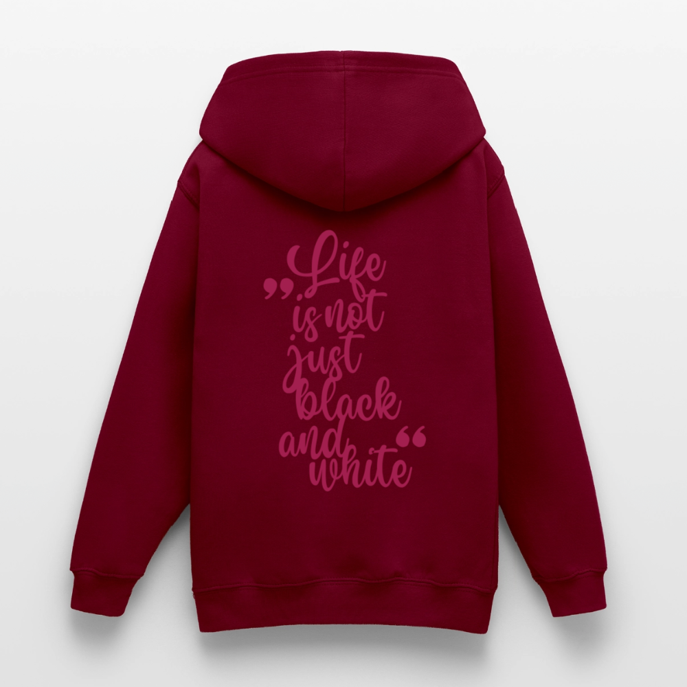 LiNBW. Crew Hoodie Life is not just black and white Edition Pink - LiNBW.