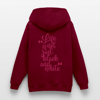 LiNBW. Crew Hoodie Life is not just black and white Edition Pink - LiNBW.