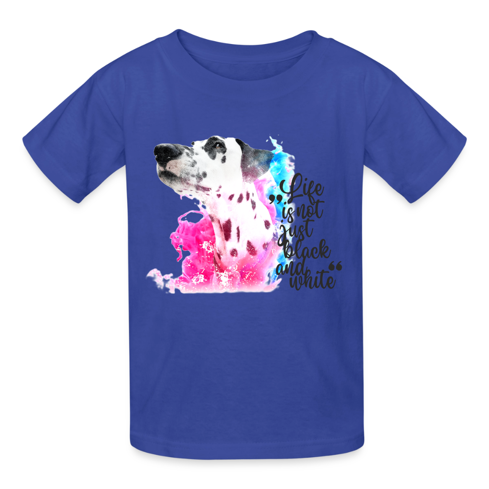 Boa's T-Shirt Splash Black Edition Life is not just black and white - Royalblau