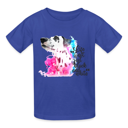 Boa's T-Shirt Splash Black Edition Life is not just black and white - Royalblau