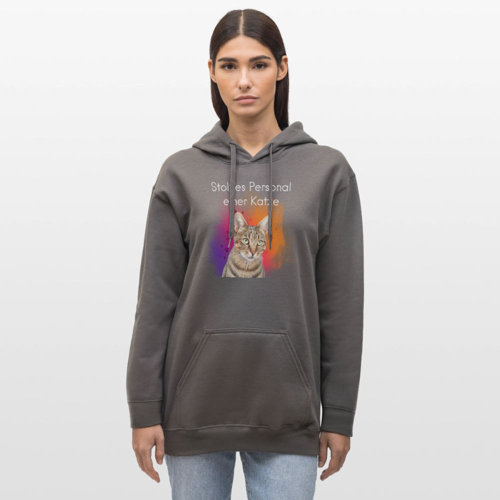 Pedro's Hoodie Stolzes Personal einer Katze White Edition - Dunkelgrau