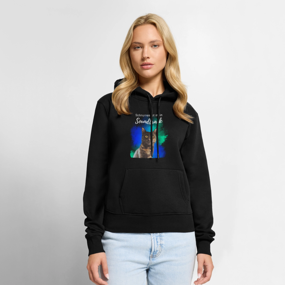 Nala's Hoodie Schnurren ist mein Soundtrack White Edition - Schwarz