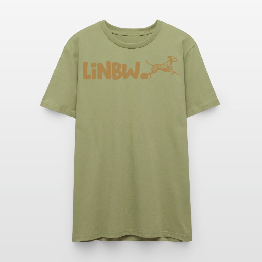 LiNBW. Unisex T-Shirt Premium Crew Brown Edition Life is not just black and white - Nebelgrün