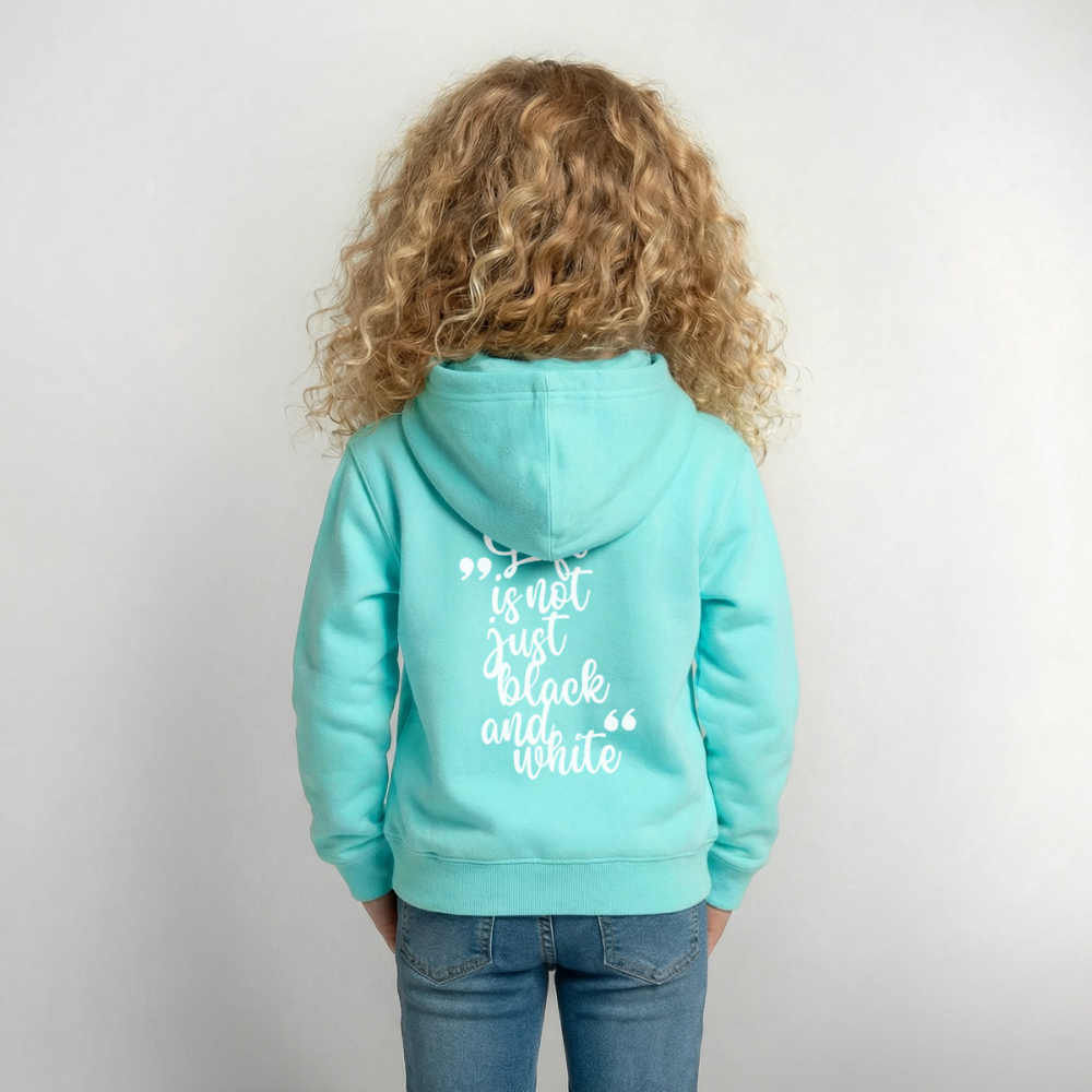 LiNBW. Crew Hoodie Life is not just black and white Edition White - LiNBW.