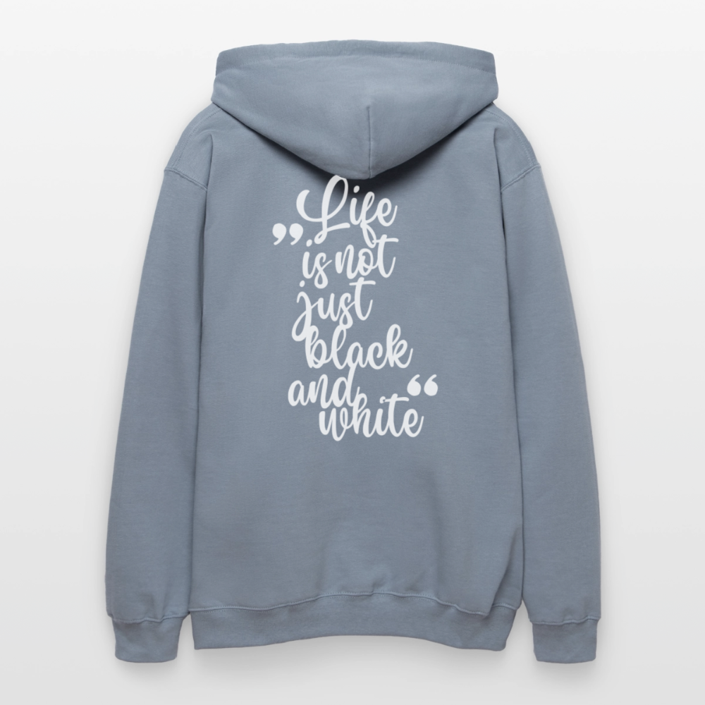 LiNBW. Crew Hoodie White Edition Life is not just black and white - Blau