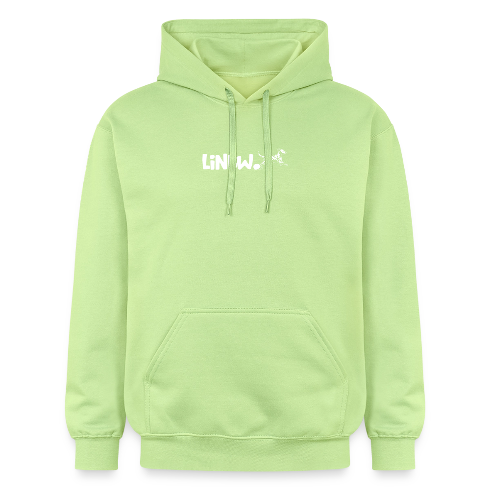 LiNBW. Crew Hoodie White Edition Life is not just black and white - Pistazie