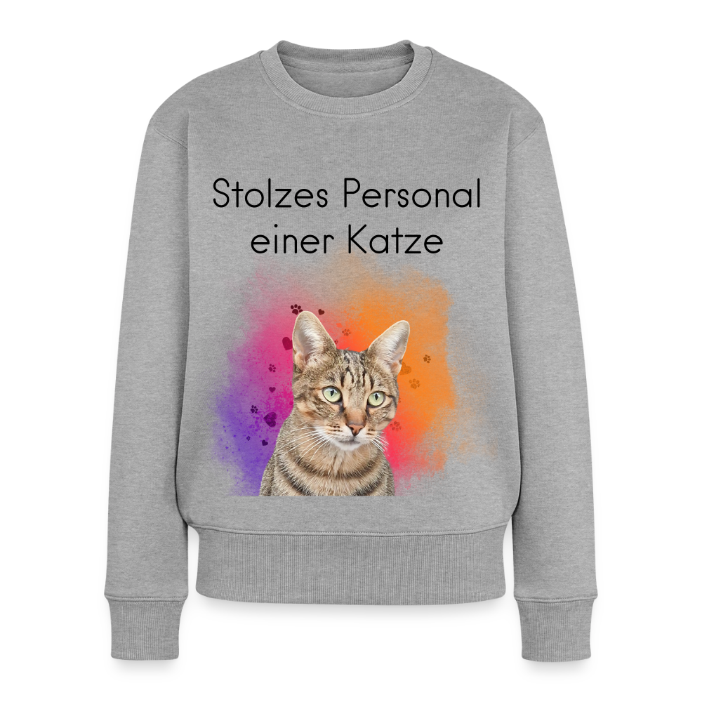 Pedro's Pullover Stolzes Personal einer Katze Black Edition - Grau meliert