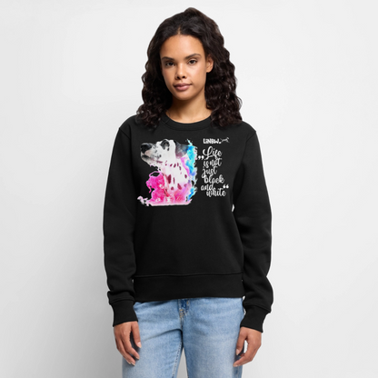 Boa's Pullover Splash Life is not just black and white Edition White - Schwarz