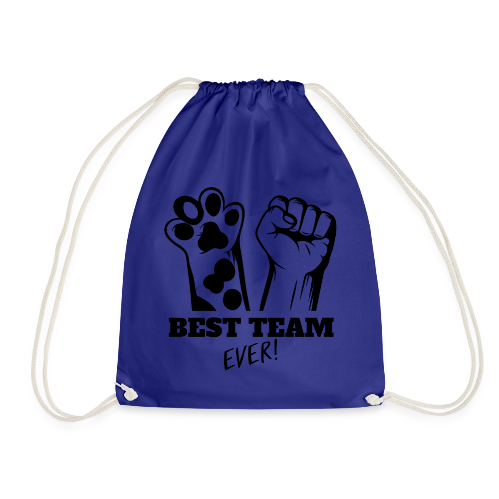 Best Team Ever Turnbeutel Black Edition - Königsblau