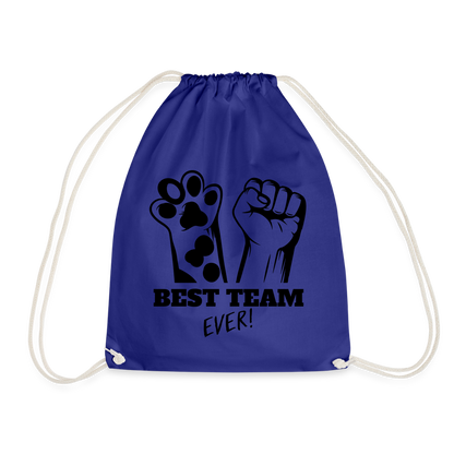 Best Team Ever Turnbeutel Black Edition - Königsblau