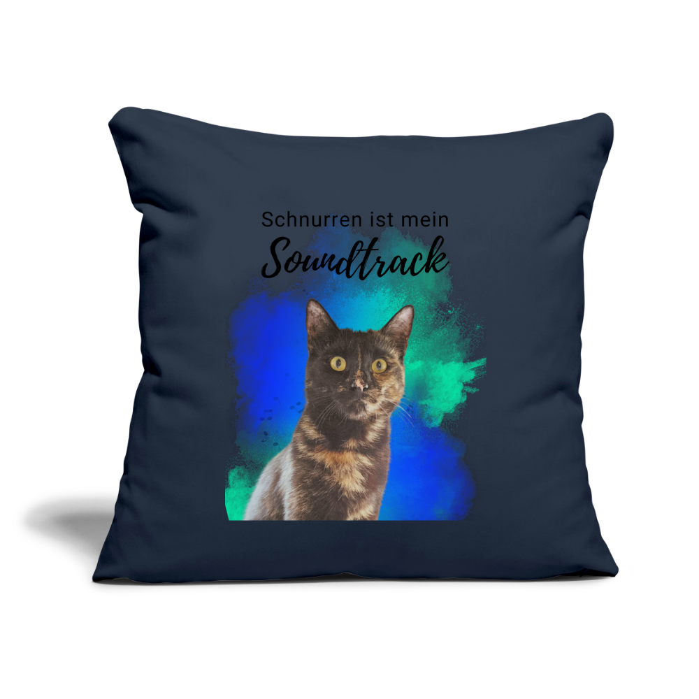 Nala´s Kissen Schnurren ist mein Soundtrack Black Edition - Navy