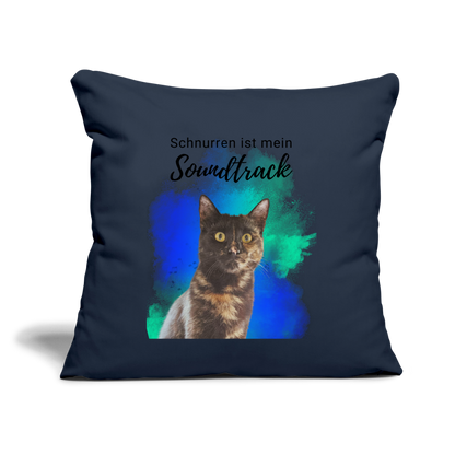 Nala´s Kissen Schnurren ist mein Soundtrack Black Edition - Navy