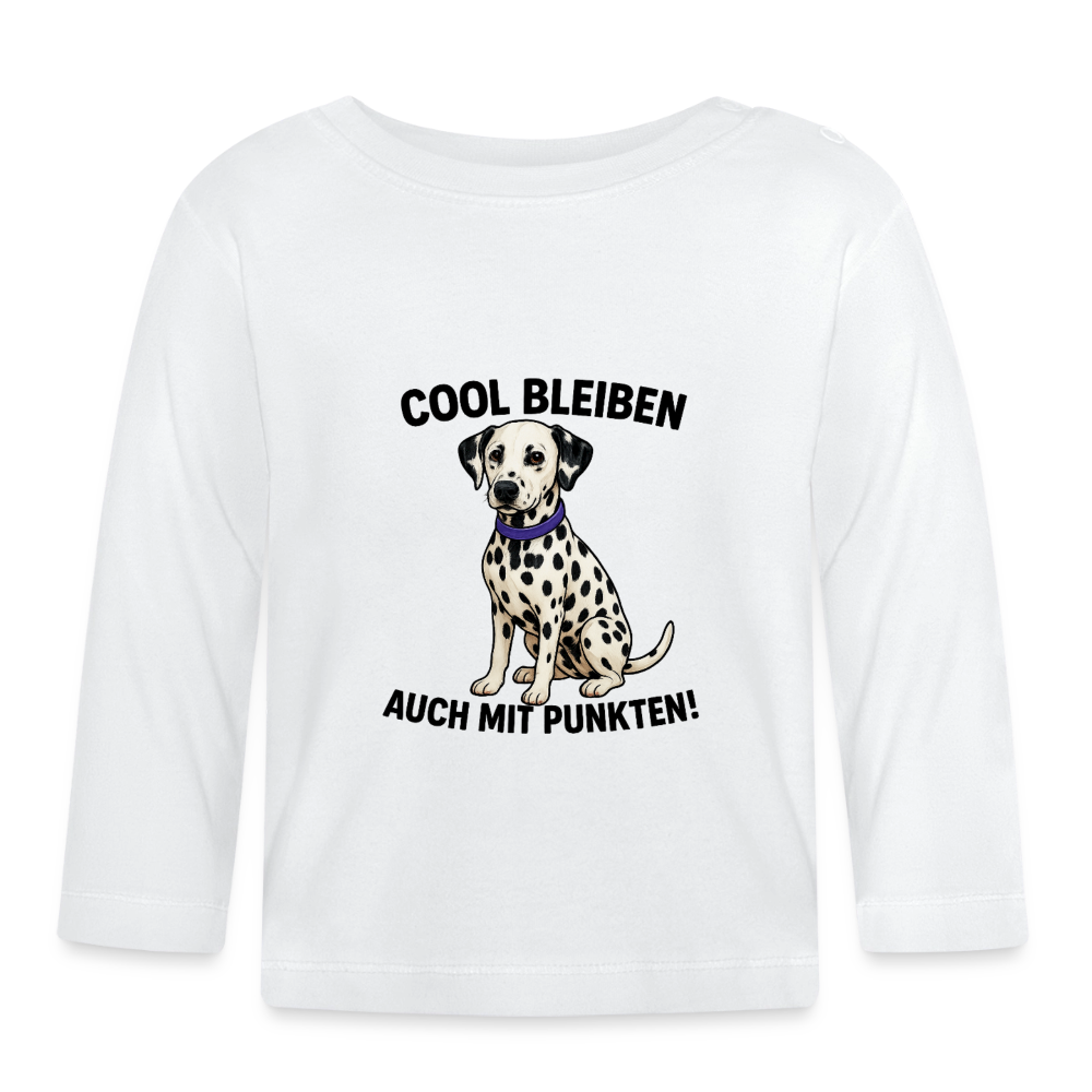 Davina´s Langarmshirt Cool bleiben auch mit Punkten - Weiß