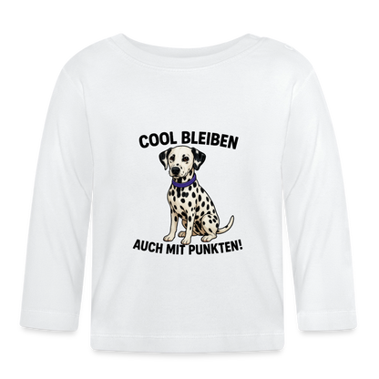 Davina´s Langarmshirt Cool bleiben auch mit Punkten - Weiß