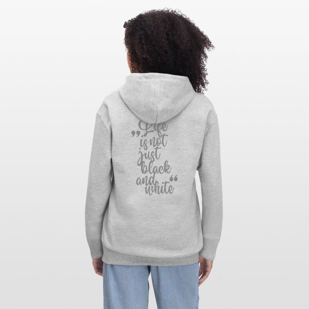 LiNBW. Crew Hoodie Grey Edition Life is not just black and white - Hellgrau meliert