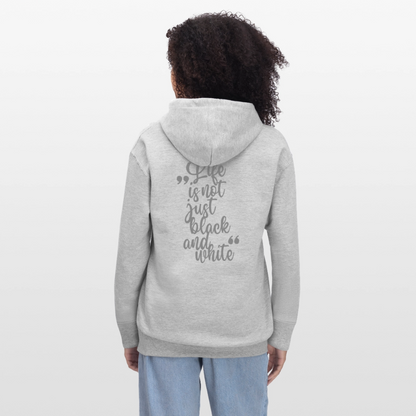 LiNBW. Crew Hoodie Grey Edition Life is not just black and white - Hellgrau meliert
