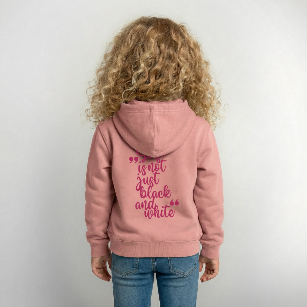 LiNBW. Crew Hoodie Life is not just black and white Edition Pink - LiNBW.
