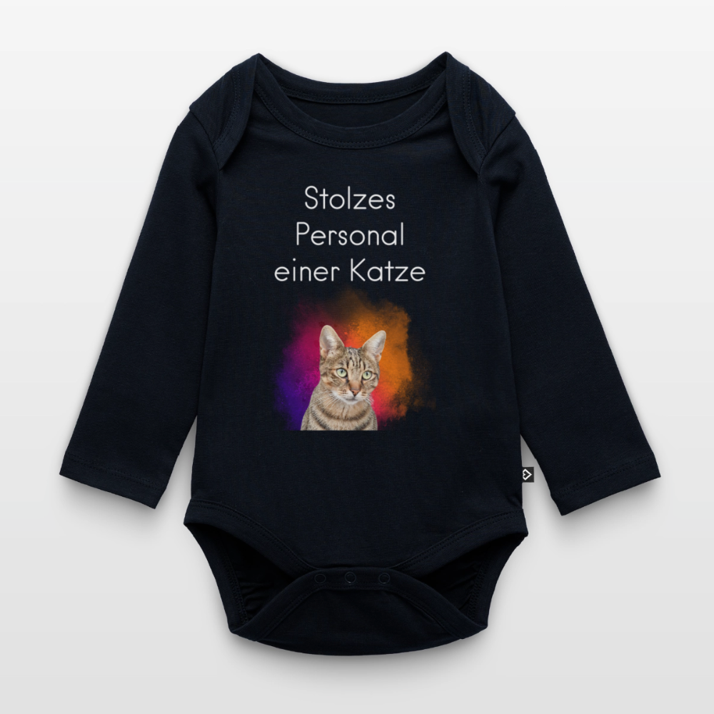 Pedro´s Langarm-Body Stolzes Personal einer Katze White Edition - LiNBW.