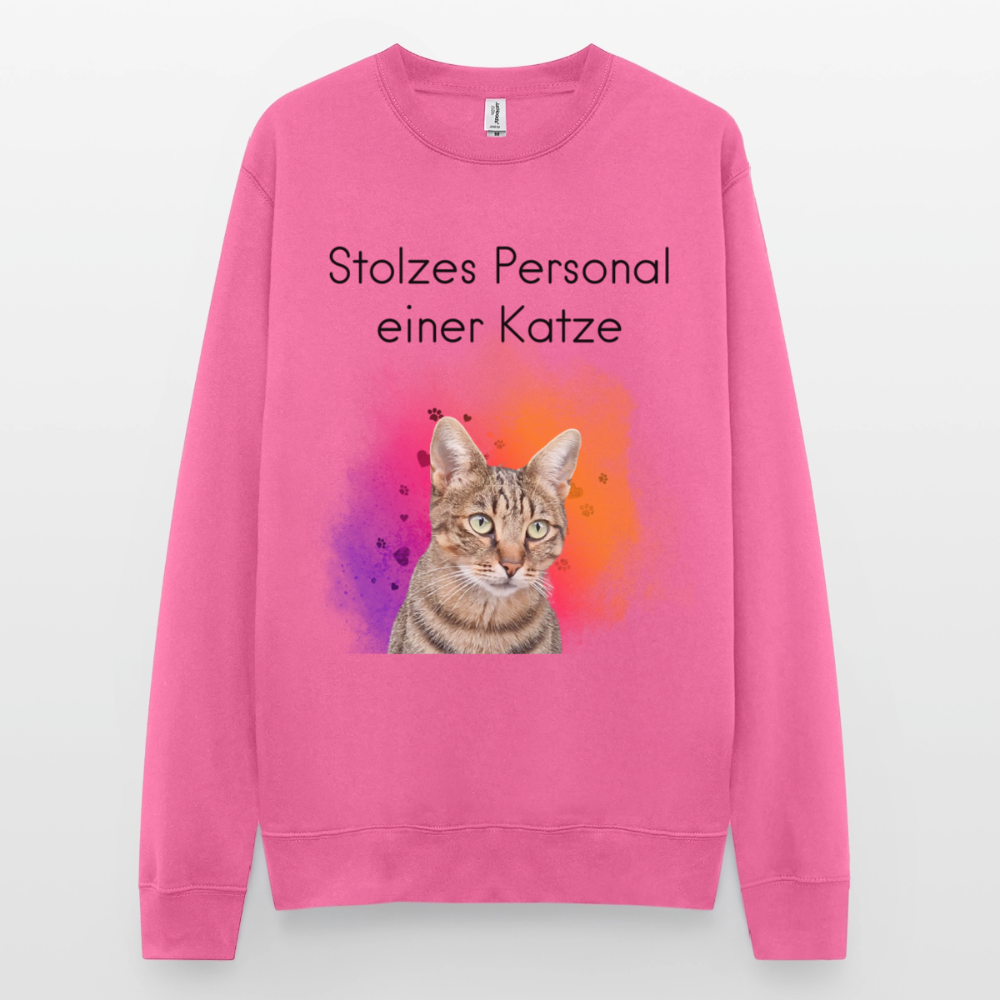 Pedro's Classic Pullover Stolzes Personal einer Katze Black Edition - Pink