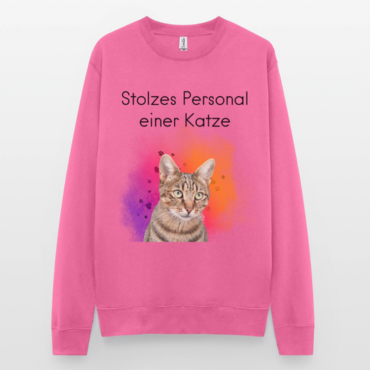Pedro's Classic Pullover Stolzes Personal einer Katze Black Edition - Pink