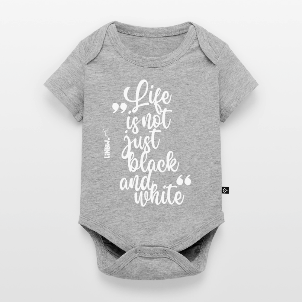 Life is not just black and white Kurzarm-Body White Edition - Grau meliert