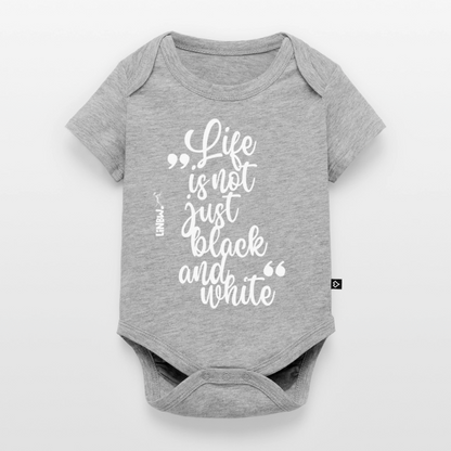 Life is not just black and white Kurzarm-Body White Edition - Grau meliert
