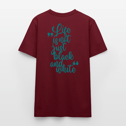 LiNBW. Unisex T-Shirt Premium Crew Blue Edition Life is not just black and white - LiNBW.