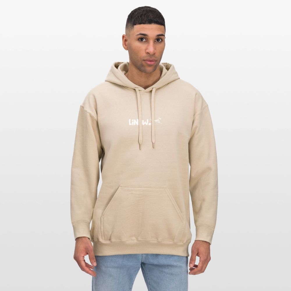 LiNBW. Crew Hoodie White Edition Life is not just black and white - Sand