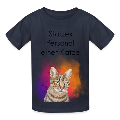 Pedro's T-Shirt Stolzes Personal einer Katze Black Edition - LiNBW.
