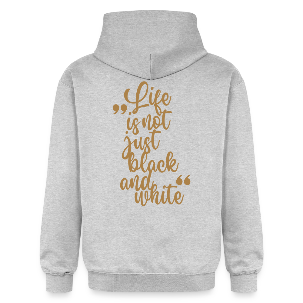 LiNBW. Crew Hoodie Brown Edition Life is not just black and white - Hellgrau meliert