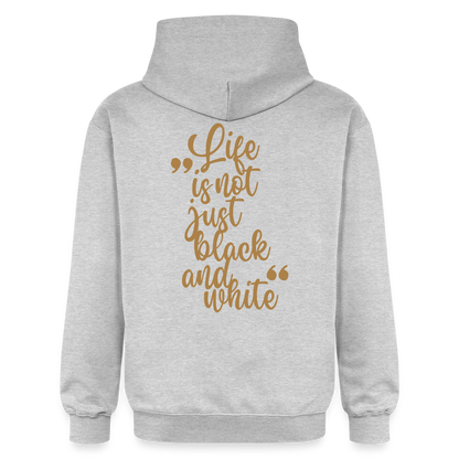 LiNBW. Crew Hoodie Brown Edition Life is not just black and white - Hellgrau meliert