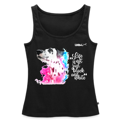 Boa´s Tank Top Premium Splash Life is not just black and white Edition White - Schwarz
