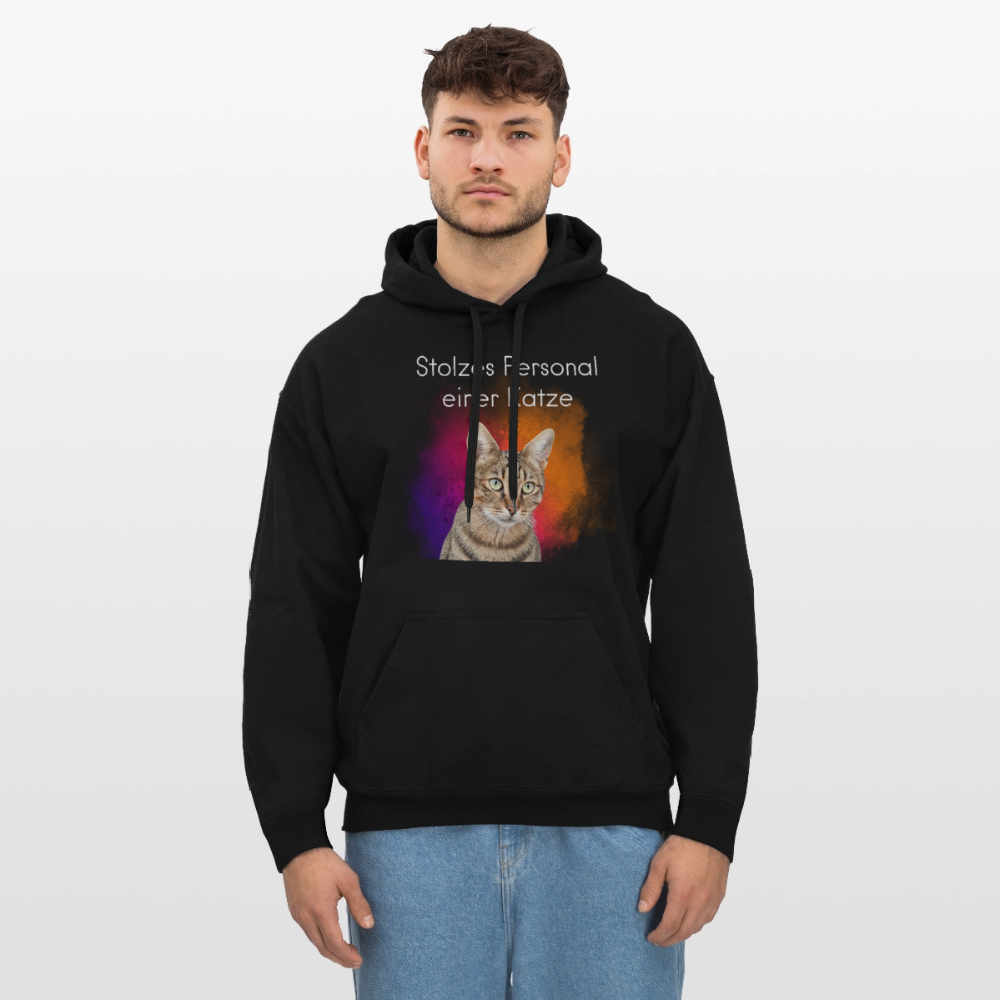 Pedro's Hoodie Stolzes Personal einer Katze White Edition - Schwarz