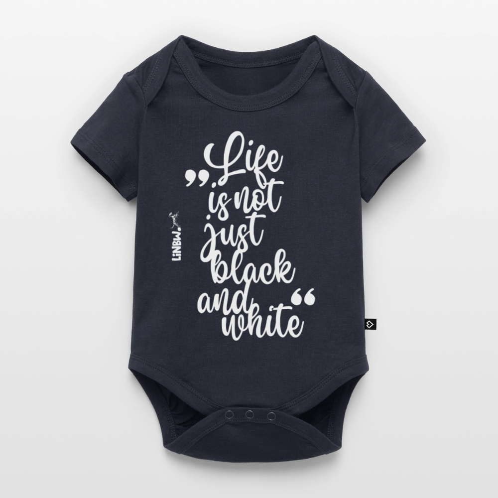 Life is not just black and white Kurzarm-Body White Edition - Navy
