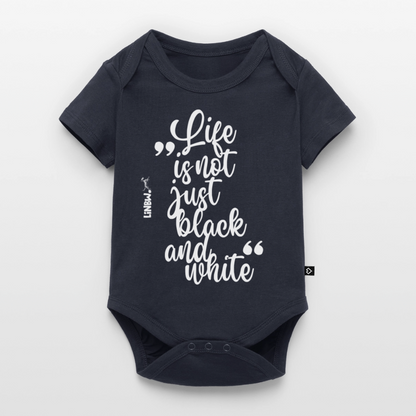 Life is not just black and white Kurzarm-Body White Edition - Navy