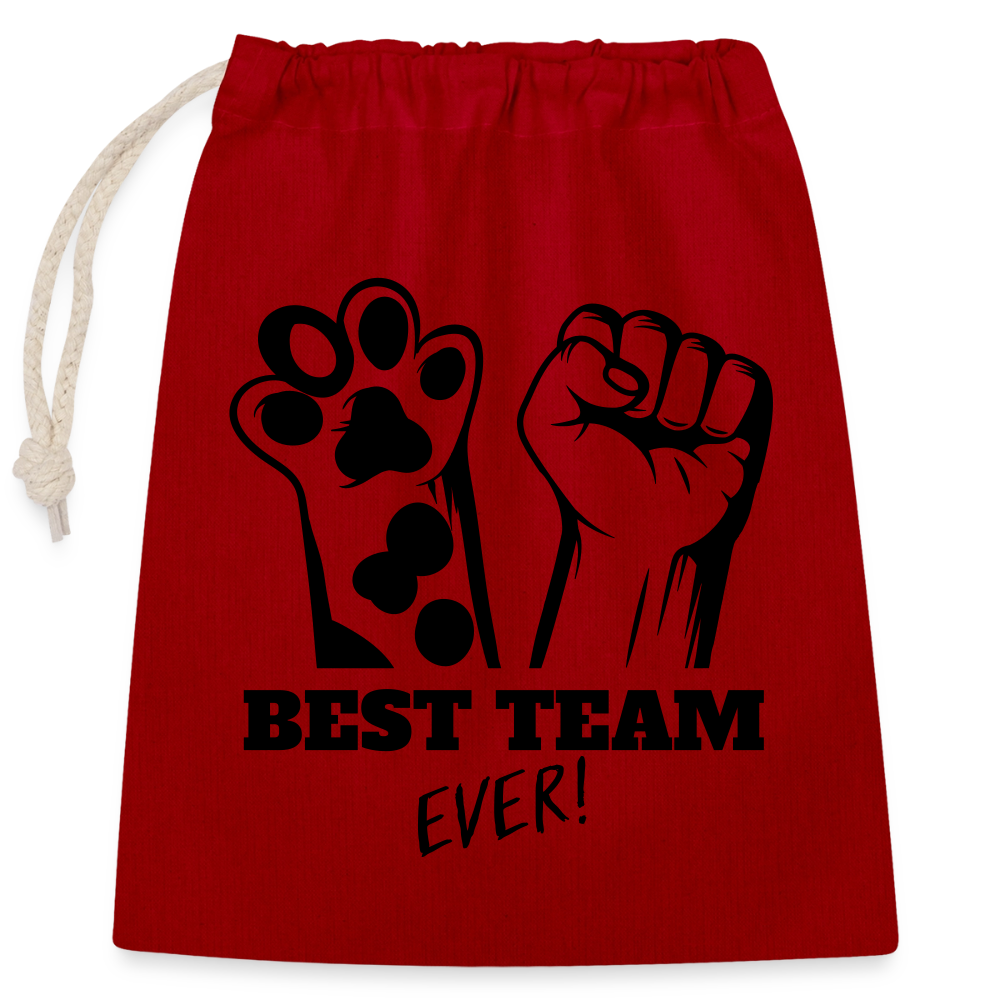 Best Team Ever Baumwollbeutel Black Edition - Rot