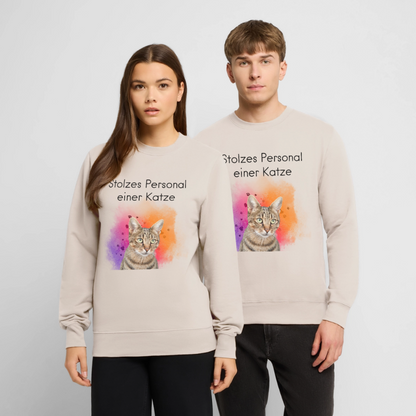 Pedro's Classic Pullover Stolzes Personal einer Katze Black Edition - Sand
