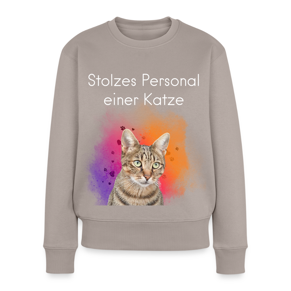 Pedro's Pullover Stolzes Personal einer Katze White Edition - Taupe