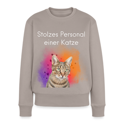 Pedro's Pullover Stolzes Personal einer Katze White Edition - Taupe