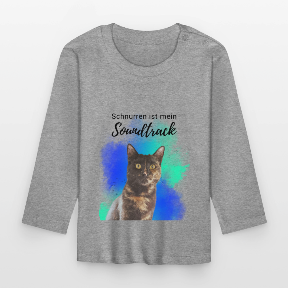 Nala´s Langarmshirt Schnurren ist mein Soundtrack - Grau meliert