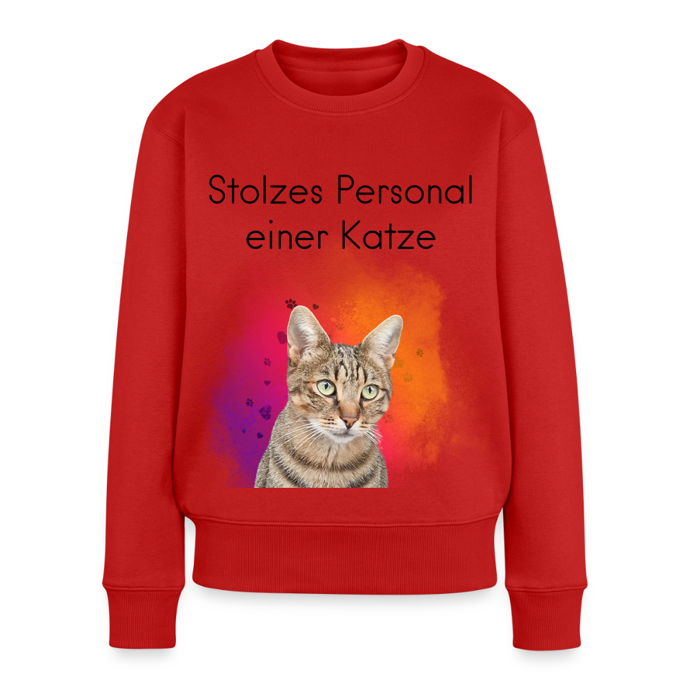Pedro's Pullover Stolzes Personal einer Katze Black Edition - Rot