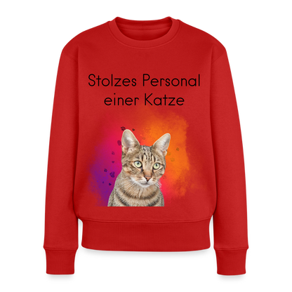 Pedro's Pullover Stolzes Personal einer Katze Black Edition - Rot