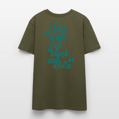LiNBW. Unisex T-Shirt Premium Crew Blue Edition Life is not just black and white - LiNBW.
