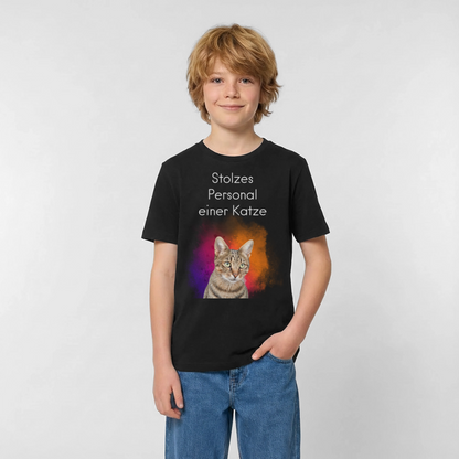 Pedro's T-Shirt Stolzes Personal einer Katze White Edition - LiNBW.