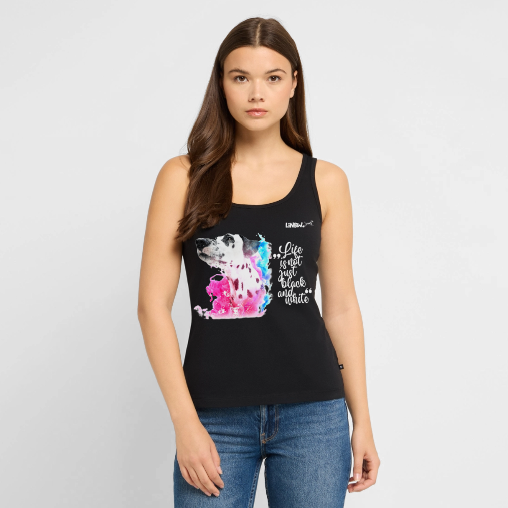 Boa´s Tank Top Premium Splash Life is not just black and white Edition White - Schwarz