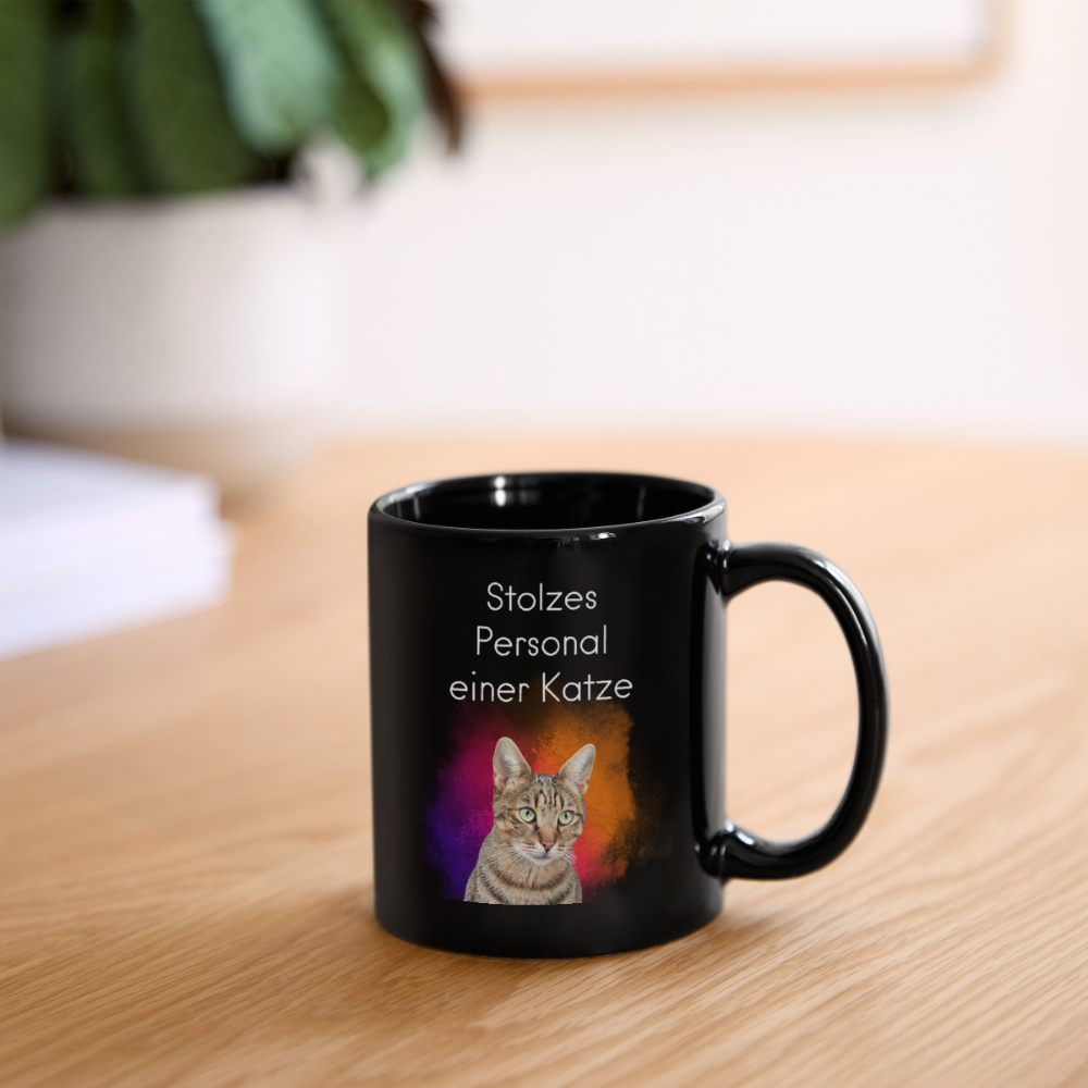 Pedro´s Keramiktasse Stolzes Personal einer Katze Black Edition - Schwarz