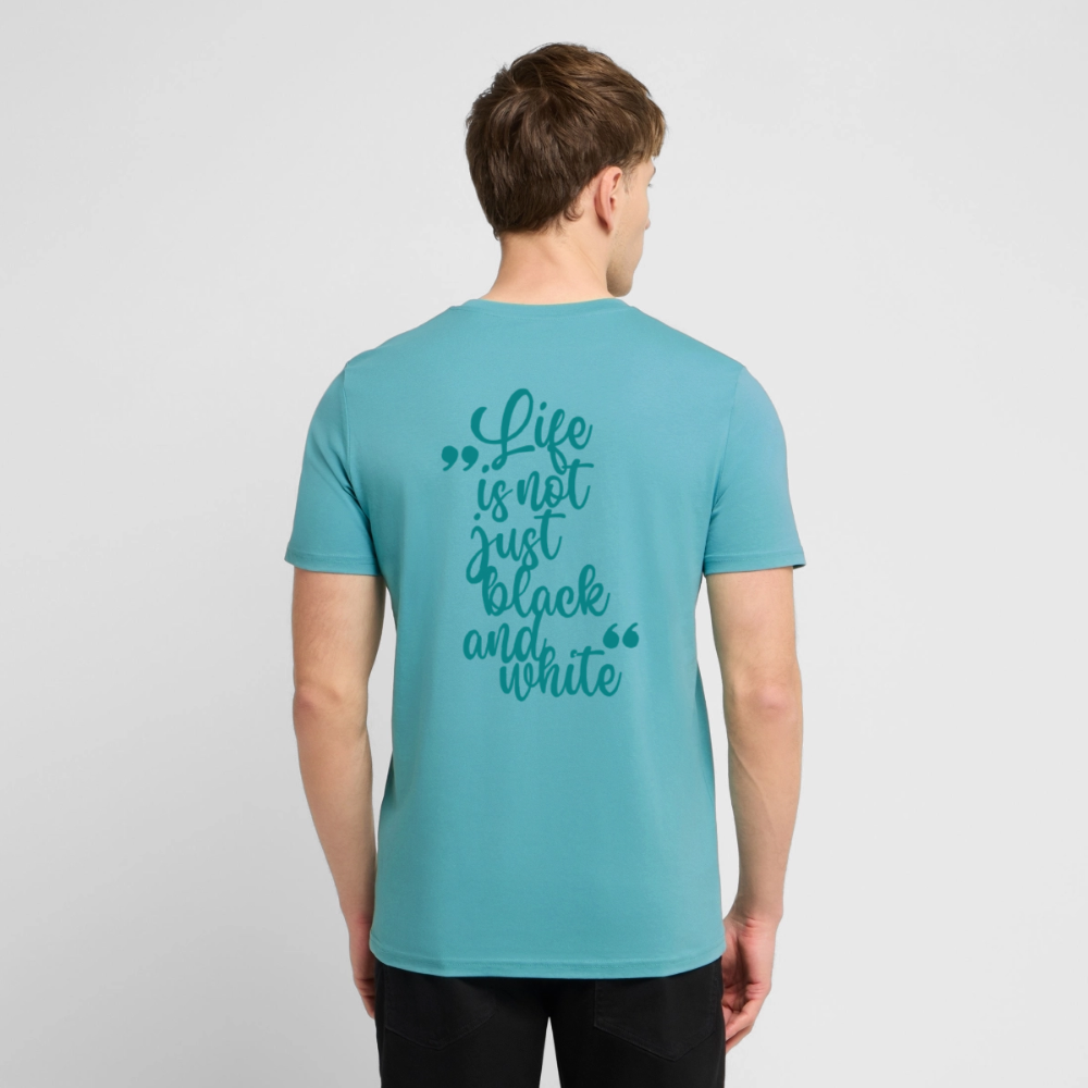 LiNBW. Unisex T-Shirt Premium Crew Blue Edition Life is not just black and white - LiNBW.